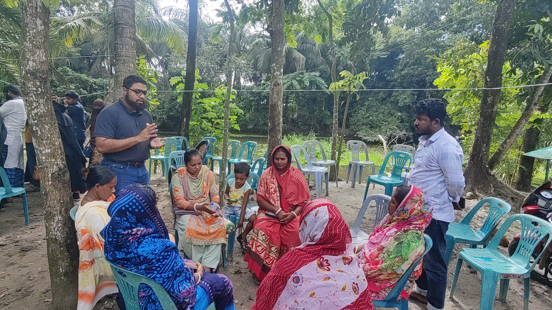 Golpata Agro team conducting a farmer training session with local women entrepreneurs in rural Bangladesh